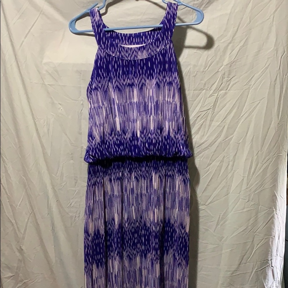 Chico’s maxi dress blue and white